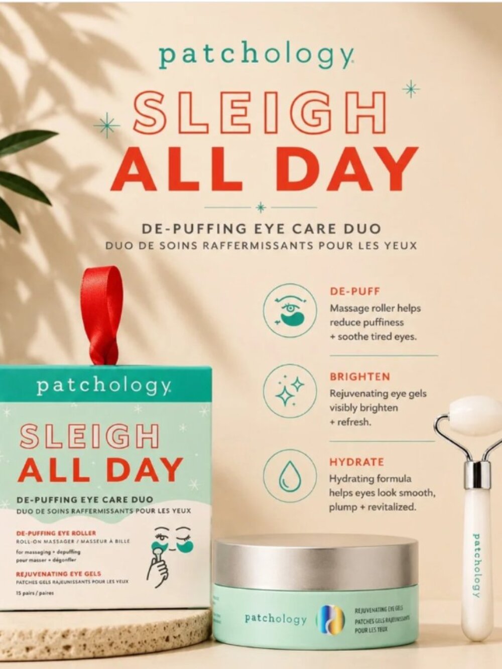 Patchology Sleigh All Day De-puffing Eye Care Duo